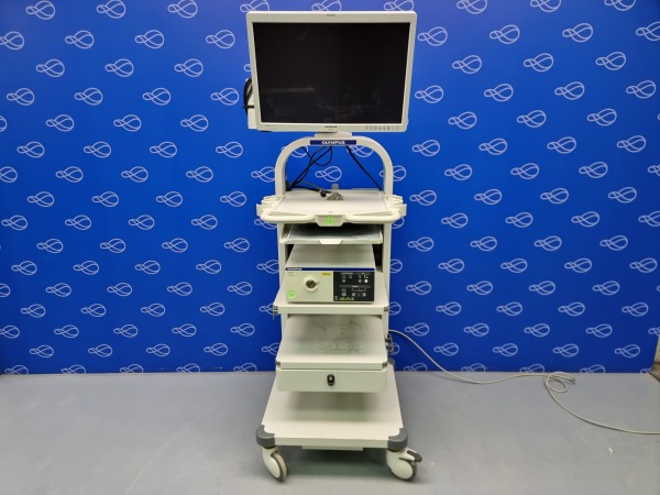 Olympus WMN-P2 Stack Trolley with Olympus Visera Elite CLV-S190 Light Source