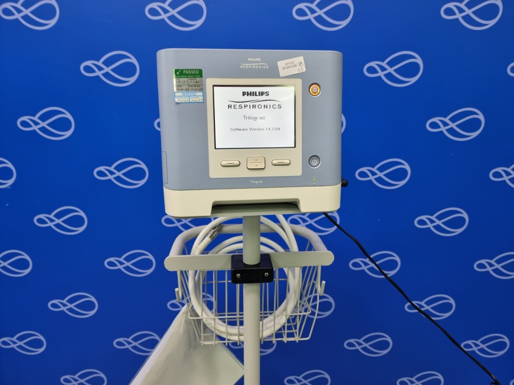 Philips Respironics Trilogy 202 Ventilator on Rollstand