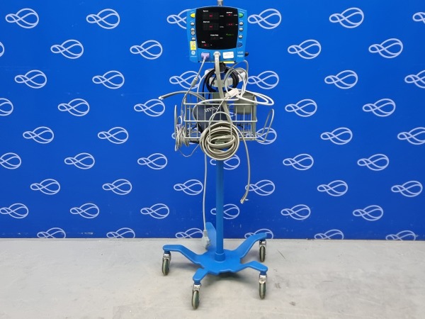 GE Dinamap V100 Vital Signs Monitor on Rollstand