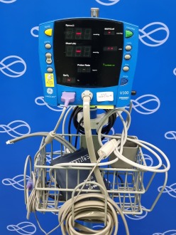 GE Dinamap V100 Vital Signs Monitor on Rollstand - 2