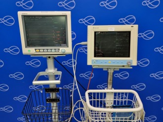 Mindray MEC-1000 Patient Monitor on Rollstand, Mindray iM-9800 Patient Monitor on Rollstand