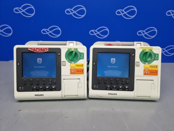 2 x Philips Heartstart XL+ Defibrillator (1 x With Pacing)