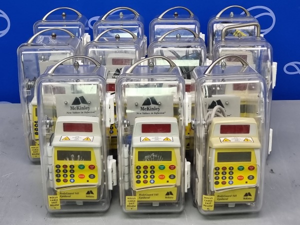 11 x McKinley Bodyguard 545 Epidural Pumps with Lock Boxes *Untested*