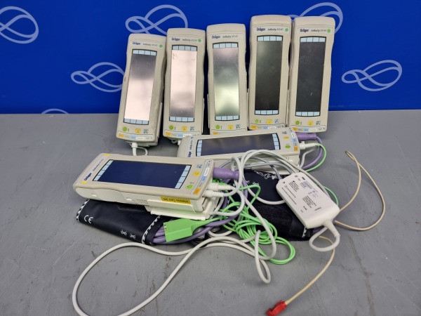 7 x Draeger Infinity M540 Patient Monitor with Infinity Nellcor Mount Kit