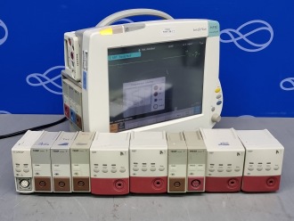 Philips Intellivue MP50 Anaesthesia Patient Monitor and Philips Intellivue X2 Transport Monitor (No Battery) with Small Box of Philips 1000 Series Modules