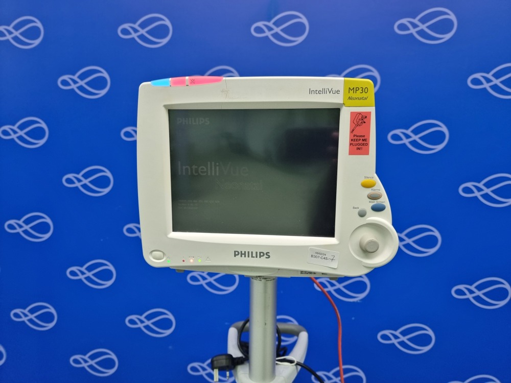 Philips IntelliVue MP30 Neonatal Monitor on Rollstand