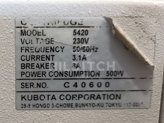 Kubota 5420 Centrifuge - 10