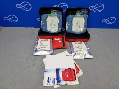 2 x Philips Heartstart HS1 Defibrillators