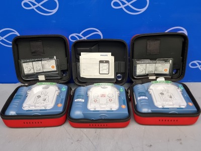 3 x Philips Heartstart HS1 Defibrillator