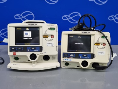 2 x LifePak 20e Defibrillators with Pacing - 1 x Medtronic and 1 x Physio Control