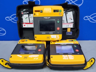 3 x Physio Control Lifepak 1000 Defibrillator